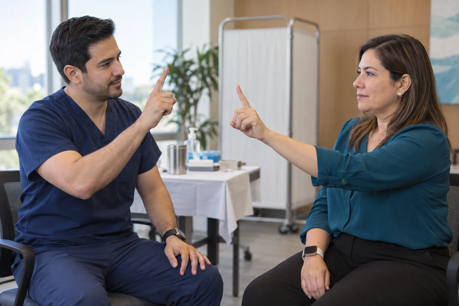 Tamizaje preventivo de coordinación entre un profesional de salud y una colaboradora